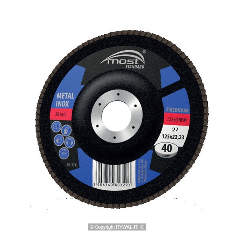 DISCO MOST LAMELADO 29 115X22 G.40 COR. STANDARD