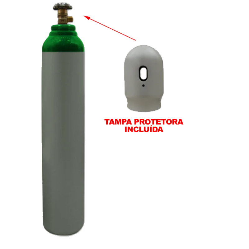 GARRAFA GÁS AR/CO2 80/20% 10L 200BAR (CHEIA)