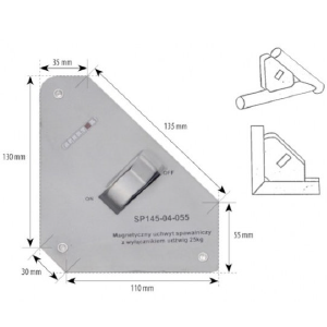 ESQUADRO MAGNÉTICO COM ON/OFF