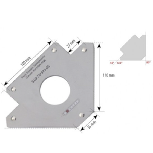 ESQUADRO MAGNÉTICO TIPO SETA